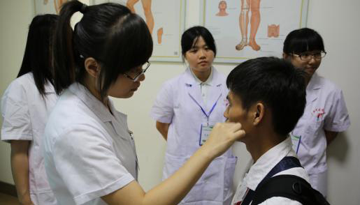 台湾中医学大学生在广西南宁体验神奇壮医