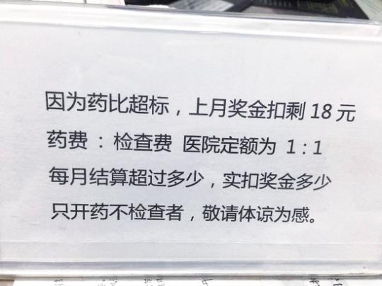 只开药不检查  医生奖金被扣剩两位数？