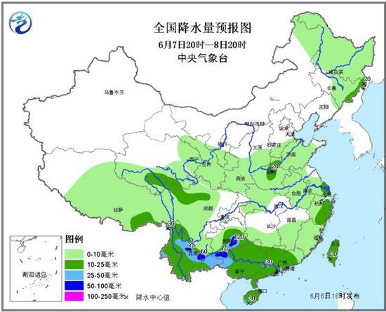 高考期间 半个中国在下雨