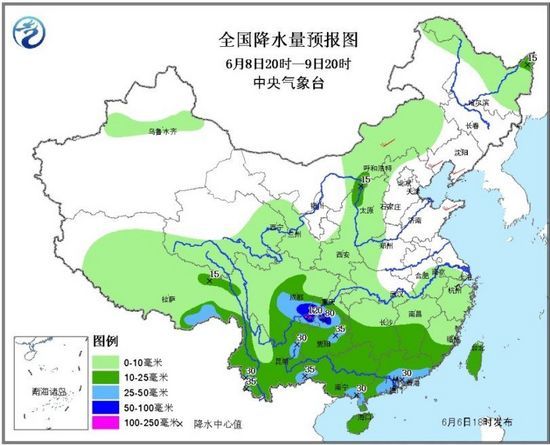 高考期间 半个中国在下雨